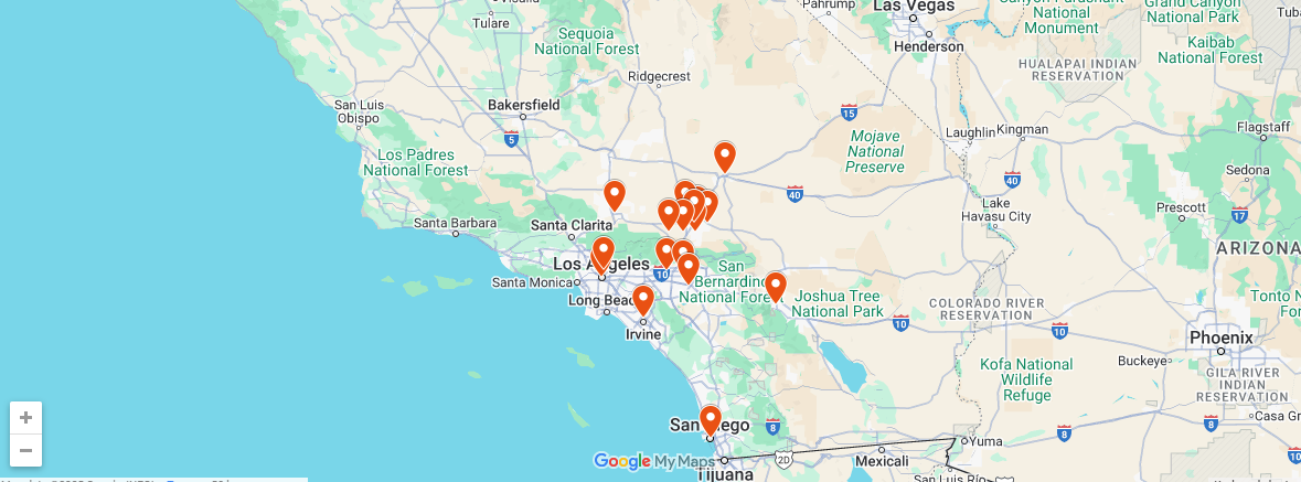 High Desert SEO Service Area Map